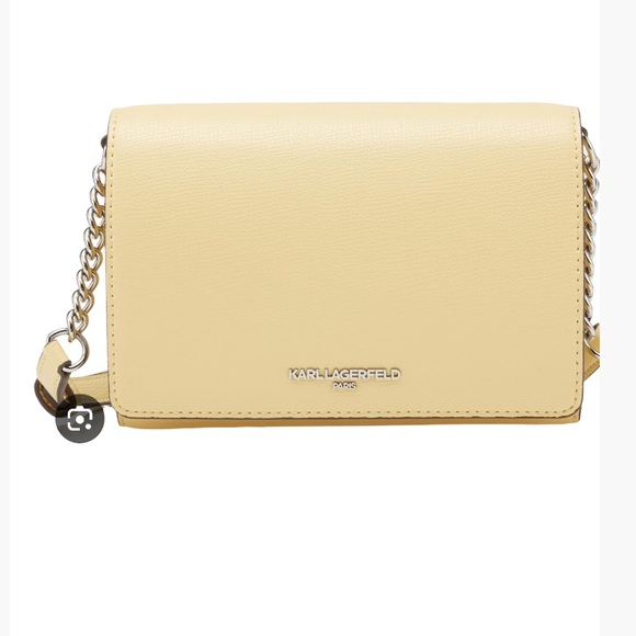 Karl Lagerfeld Handbags - Karl Lagerfeld yellow Connie cross body purse new